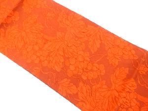 赫本巌製　変わり織葡萄模様織出し全通袋帯